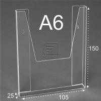 Карман для стендов объемный А6 вертикальный обьемный (Акрил) - интернет-магазин pos материалов ПОСМАРКЕТ 